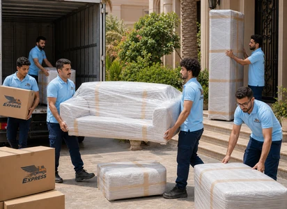 شركة نقل عفش بجدة مثل الصقور اكسبريس تهتم بتغليف طاولات الطعام والكراسي لضمان وصولها بدون خدوش أو تلف للاطلاع أكثر، تصفح صور نقل عفش توثق هذه الخطوات.